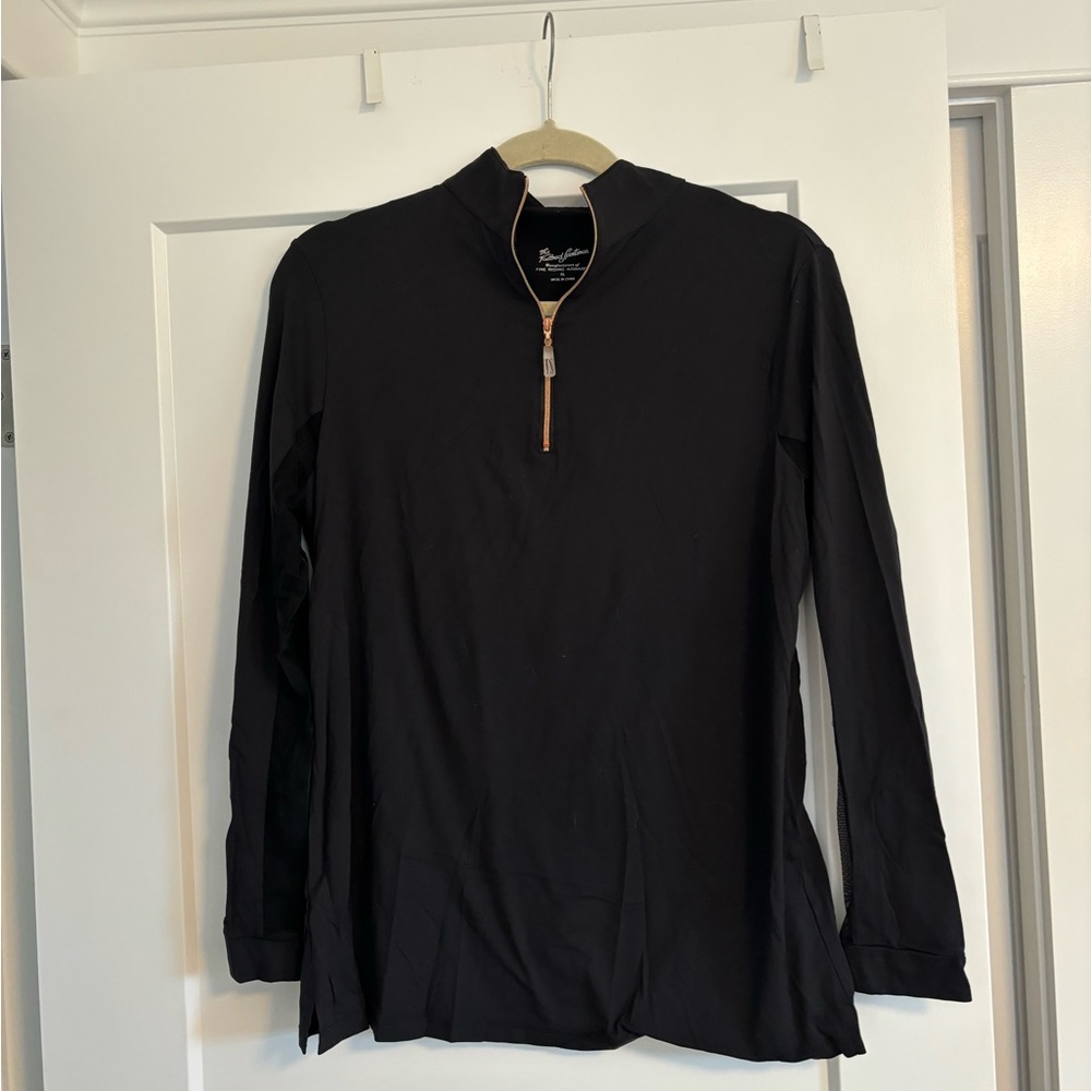 The Tailored Sportsman Long Sleeve Sun Shirt / Size XL / Black w/ Rose Gold Zip